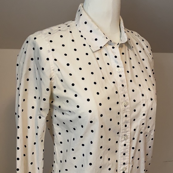 Gap Polka Dot Button Up Shirt, Sz XS - Picture 1 of 5
